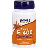 Vitamin E-400 Mixed Tocopherols 100% Natural, 50 Softgels, NOW Foods