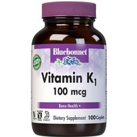 Vitamin K1 100 mcg, 100 Caplets, Bluebonnet Nutrition