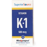 Vitamin K1 500 mcg, 90 Instant Dissolve Tablets, Superior Source