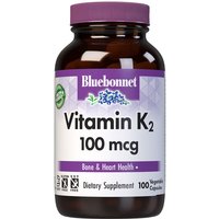 Vitamin K2 100 mcg, 100 Vcaps, Bluebonnet Nutrition