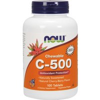 Vitamin C-500 Chewable Cherry, 100 Lozenges, NOW Foods