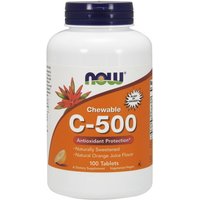 Vitamin C-500 Chewable Orange, 100 Lozenges, NOW Foods