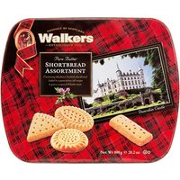 Walkers Pure Butter Shortbread Assortment Dunrobin Castle Tin, Scottish Cookies, 28.2 oz (800 g)