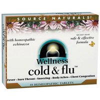 Wellness Cold and Flu Homeopathic 48 tabs from Source Naturals