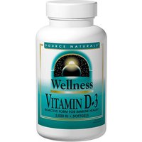 Wellness Vitamin D-3 2000 IU, 200 Softgels, Source Naturals