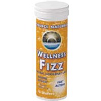 Wellness Fizz Tangerine, Fast-Acting Immune Defense, 10 Wafers, Source Naturals