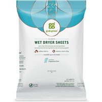 Wet Dryer Sheets, Fragrance Free, 32 Sheets, Grab Green
