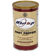 Whey To Go Protein Powder - Natural Chocolate Cocoa Bean Flavor, 16 oz, Solgar