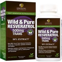 Wild & Pure Resveratrol 500 mg, 60 Veggie Capsules, Genceutic Naturals