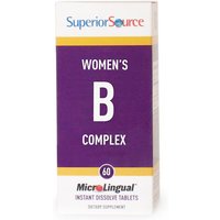 Womens B Complex with Extra B-12 & Folic Acid, 60 Instant Dissolve Tablets, Superior Source
