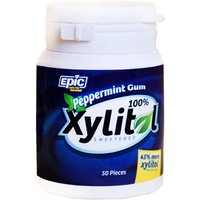 Xylitol Gum, Peppermint, 50 Pieces/Bottle, Epic Dental (Epic Xylitol)