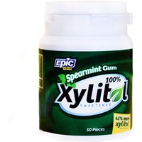 Xylitol Gum, Spearmint, 50 Pieces/Bottle, Epic Dental (Epic Xylitol)