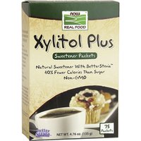 Xylitol Plus Sweetener Packets, With Better Stevia, 75 Packets, NOW Foods