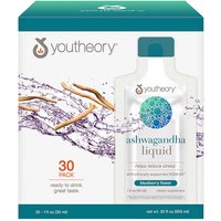Youtheory Ashwagandha Liquid, Blueberry Flavor, 30 Packets (30 oz)
