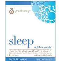 Youtheory Sleep Nighttime Powder Packs, 21 Packets, Nutrawise Corporation