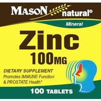 Zinc 100 mg, 100 Tablets, Mason Natural
