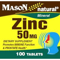 Zinc 50 mg, 100 Tablets, Mason Natural