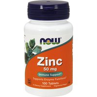 Zinc 50mg 100 Tabs, NOW Foods