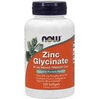 Zinc Glycinate 30 mg, 120 Softgels, NOW Foods