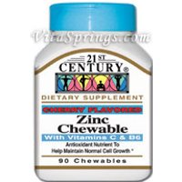 Zinc Lozenge with Vitamin C Cherry 90 Lozenges, 21st Century Health Care