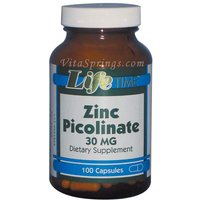Zinc Picolinate 30 mg, 100 Capsules, LifeTime