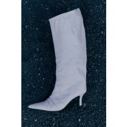 New Minimal Shape Stifel aus Crinkle-Leder mit Absatz