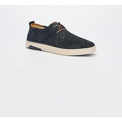 engbers Herren Halbschuh aus Leder Blau regular uni