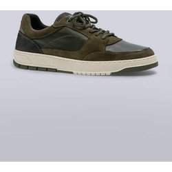 engbers Herren Ledersneaker sportiv Grün regular uni