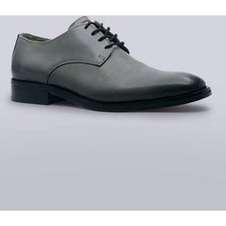 emilio adani Herren Business-Schuh aus Leder Grau regular uni