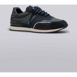 engbers Herren Ledersneaker sportiv Blau regular uni