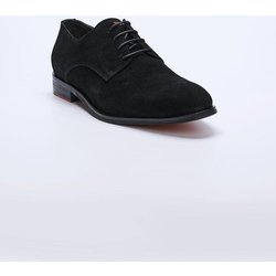 emilio adani Herren Halbschuh aus Velours-Leder Schwarz regular uni