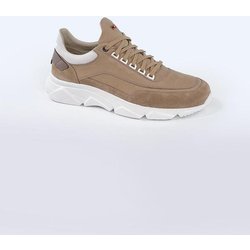 emilio adani Herren Sneaker aus Leder Beige regular uni