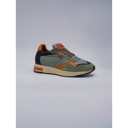 engbers Herren Sneaker aus Materialmix Grün regular gemustert