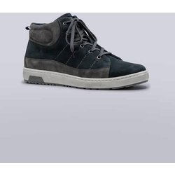 engbers Herren Ledersneaker aus Nubuk Blau regular uni