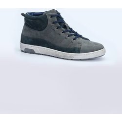 engbers Herren Sneaker mit Reißverschluss Grau regular uni