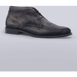 emilio adani Herren Boots aus Velourleder Grau regular uni