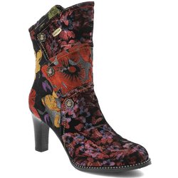 Rote Stiefeletten Laura Vita Elegante Lederschuhe Mit Absatz