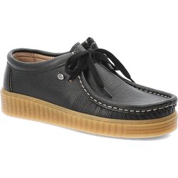 Schwarze Halbschuhe Hee Echtlederschuhe