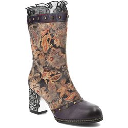 Lila Stiefeletten Laura Vita Modische Damenschuhe