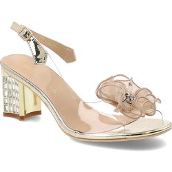 Goldene Sandalen S.Barski Absatzschuhe