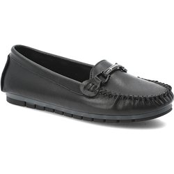 Schwarze Mokassins S.Barski Echtlederschuhe
