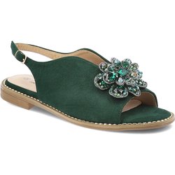 Grüne Sandalen S.Barski Elegante Damenschuhe