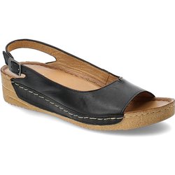 Schwarze Sandalen Maciejka Keilschuhe