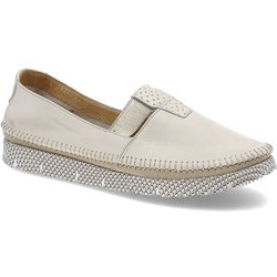 Beige Halbschuhe Maciejka Modische Damen Lederschuhe