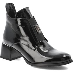 Schwarze Stiefeletten Armodo Lackschuhe
