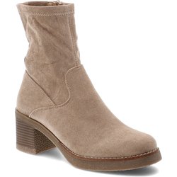 Beige Stiefeletten S.Barski Reißverschluss-Schuhe
