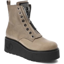 Beige Stiefeletten Armodo Reißverschluss-Schuhe