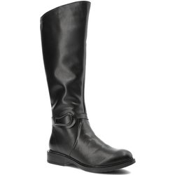 Schwarze Stiefel Armodo Aus Echtleder