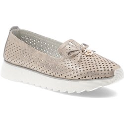 Goldene Halbschuhe S.Barski Elegante Damenschuhe