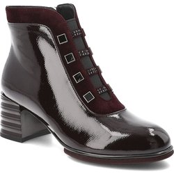Dunkelrote Stiefeletten S.Barski Lackschuhe